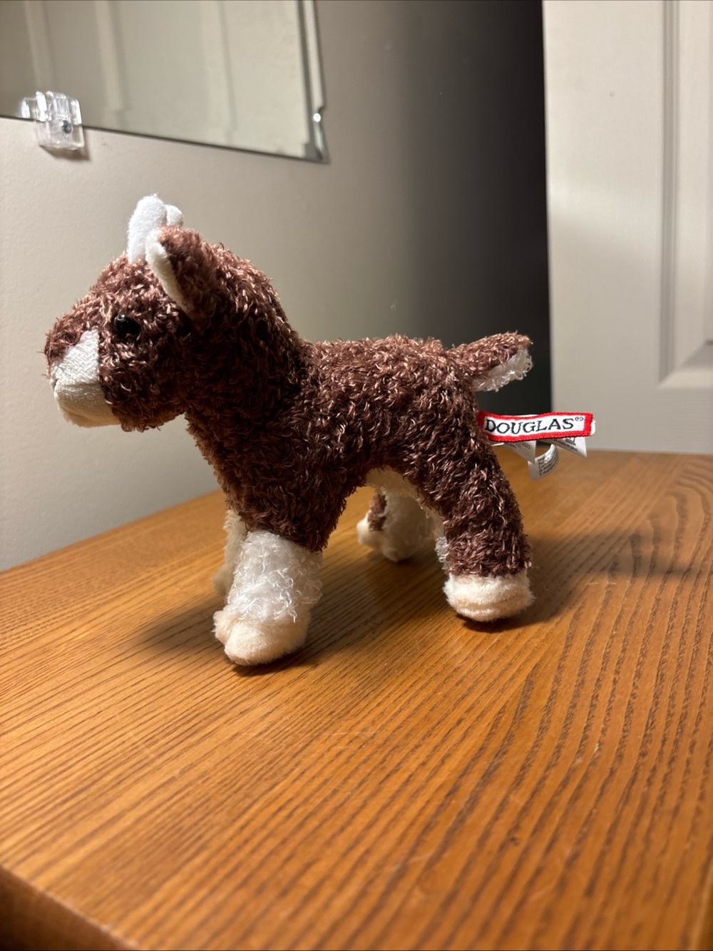 Douglas Brown & White Plush baby goat 6”